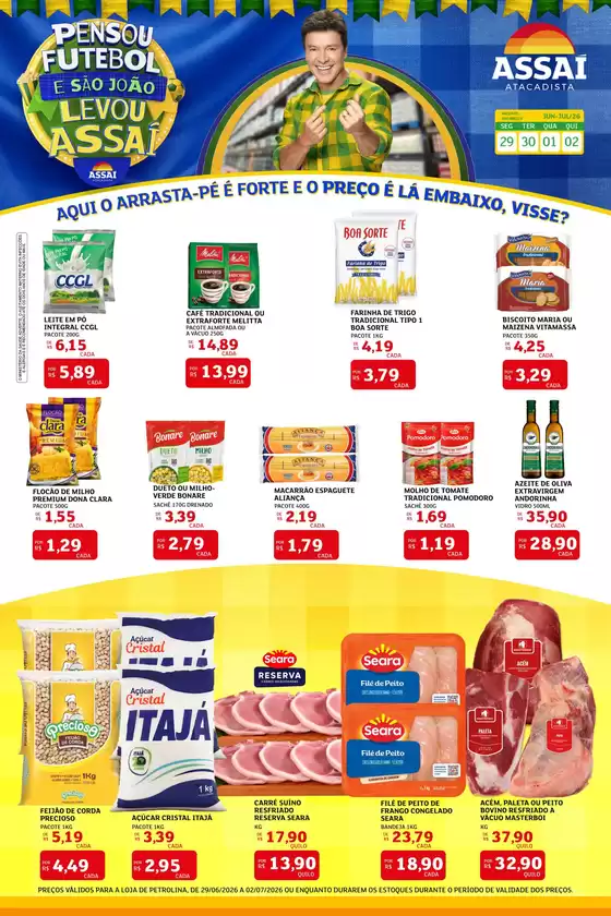 Catálogo Assaí Atacadista | Encarte Assaí Atacadista 48154-757 | 2026-06-29T00:00:00.000Z - 2026-07-02T00:00:00.000Z