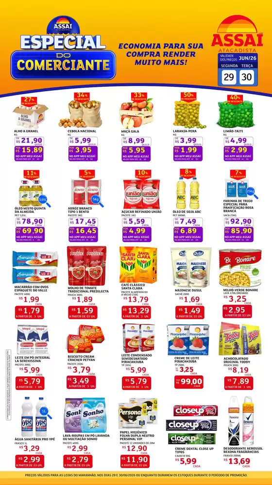 Catálogo Assaí Atacadista | Encarte Assaí Atacadista 48138-357 | 2026-06-29T00:00:00.000Z - 2026-06-30T00:00:00.000Z