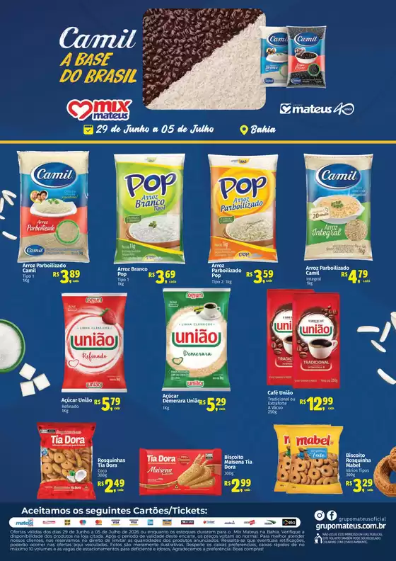 Catálogo Supermercados Mateus | Especial Camil | 2026-06-29T00:00:00.000Z - 2026-07-05T00:00:00.000Z