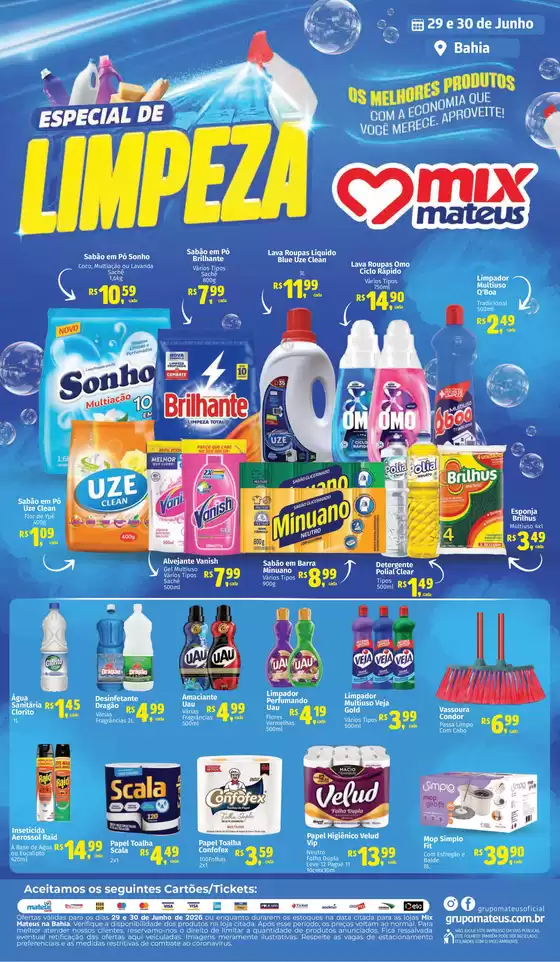 Catálogo Supermercados Mateus | Festival Limpeza | 2026-06-29T00:00:00.000Z - 2026-06-30T00:00:00.000Z