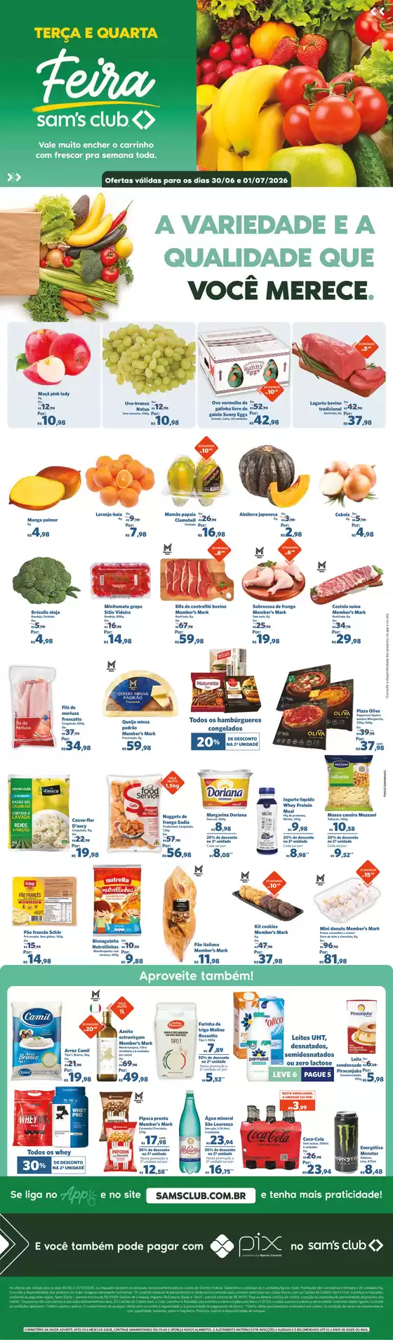 Catálogo Sam's Club | OFERTAS FEIRA | 2026-06-30T00:00:00.000Z - 2026-07-01T00:00:00.000Z