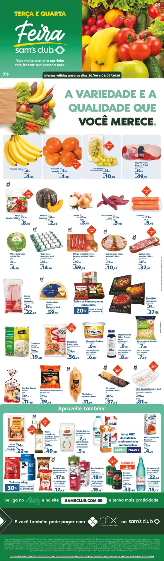 Catálogo Sam's Club | Ofertas e promoções atuais | 2026-06-30T00:00:00.000Z - 2026-07-01T00:00:00.000Z