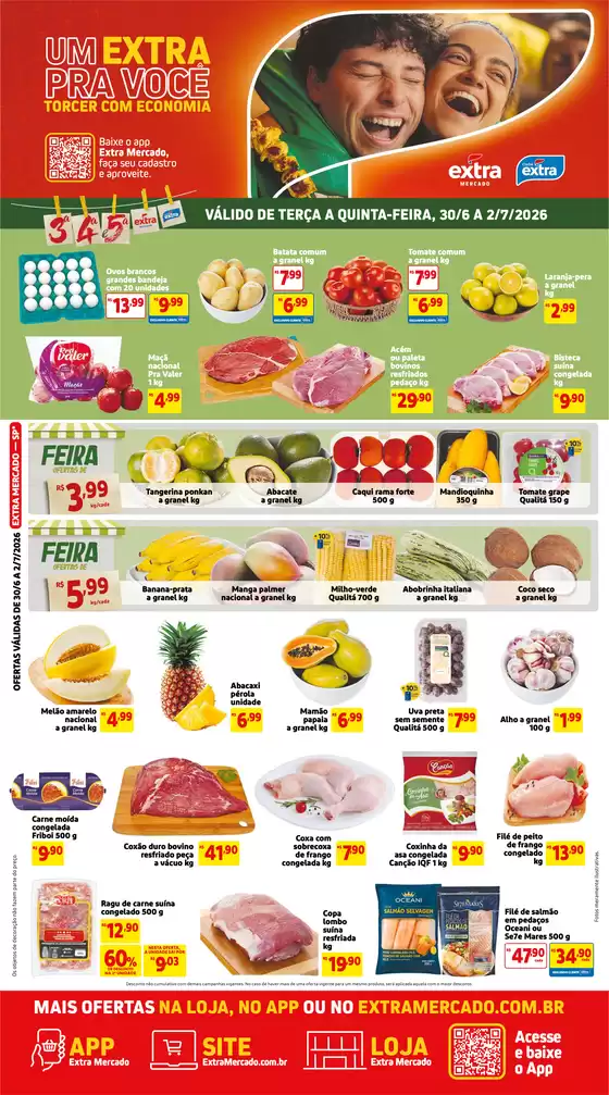 Catálogo Mercado Extra | Pechinchas e ofertas atuais | 2026-06-30T00:00:00.000Z - 2026-07-02T00:00:00.000Z