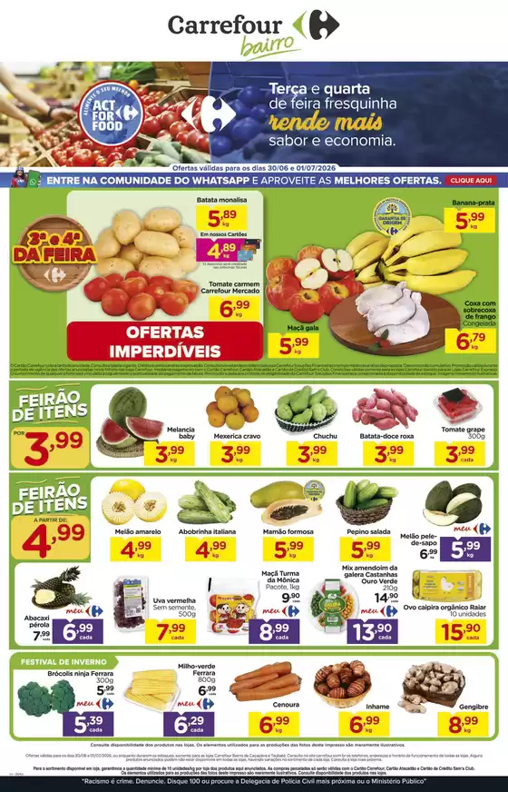 Catálogo Carrefour Bairro | FEIRA | 2026-06-30T00:00:00.000Z - 2026-07-01T00:00:00.000Z