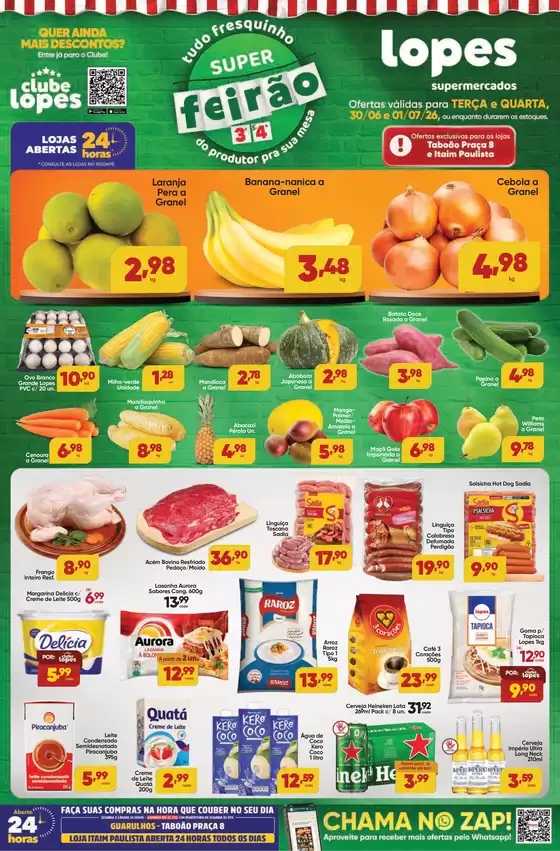 Catálogo Lopes Supermercados | SUPER FEIRÃO - TERÇA E QUARTA | 2026-06-30T00:00:00.000Z - 2026-07-01T00:00:00.000Z