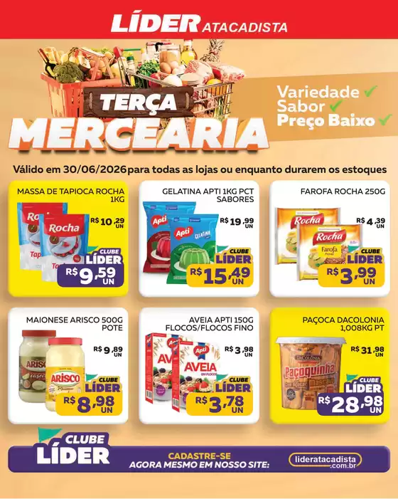 Catálogo Líder Atacadista | Cópia encarte terça da padaria e mer | 2026-06-30T00:00:00.000Z - 2026-06-30T00:00:00.000Z