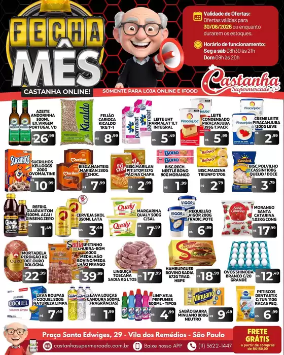 Catálogo Supermercado Castanha | Encarte Supermercado Castanha | 2026-06-30T00:00:00.000Z - 2026-06-30T00:00:00.000Z