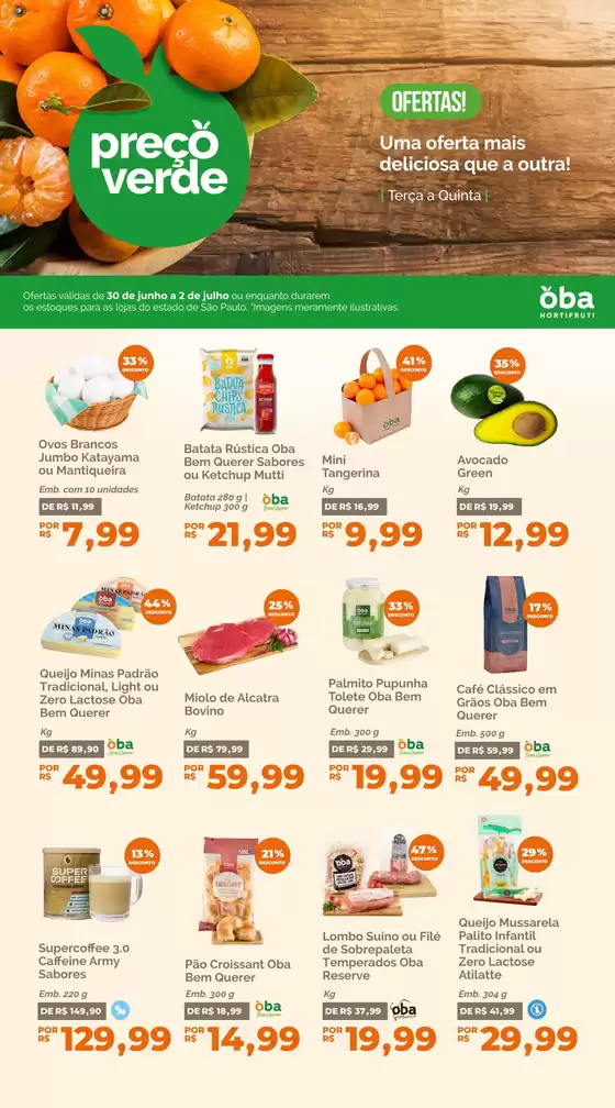 Catálogo Oba Hortifruti | Encarte Oba Hortifruti | 2026-06-30T00:00:00.000Z - 2026-07-02T00:00:00.000Z