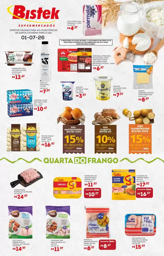 Catálogo Bistek Supermercados | Melhores ofertas para todos os clientes | 2026-07-01T00:00:00.000Z - 2026-07-01T00:00:00.000Z
