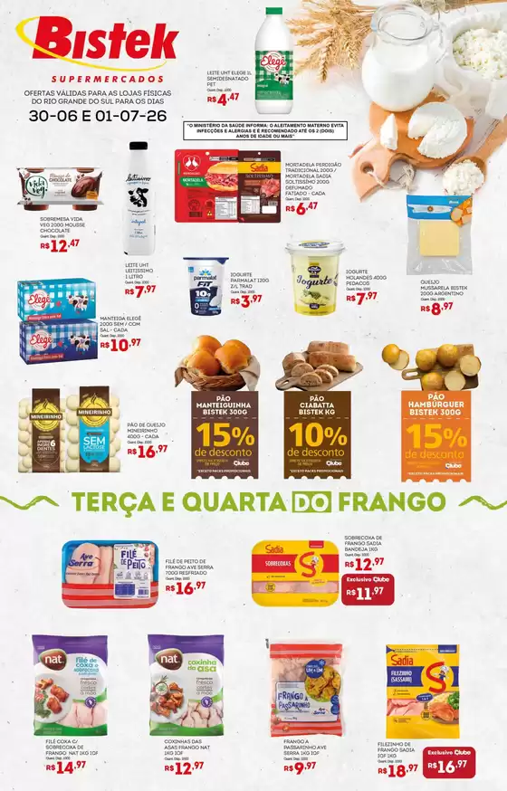 Catálogo Bistek Supermercados | Descontos e promoções | 2026-06-30T00:00:00.000Z - 2026-07-01T00:00:00.000Z