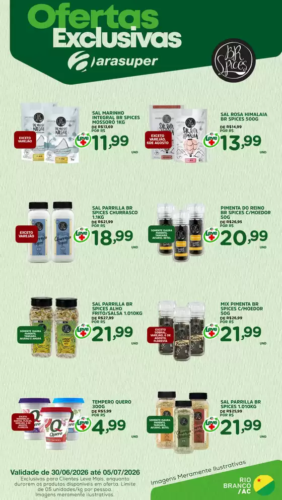 Catálogo Araújo Supermercados | EXCLUSIVA BR SPICES | 2026-06-30T00:00:00.000Z - 2026-07-05T00:00:00.000Z