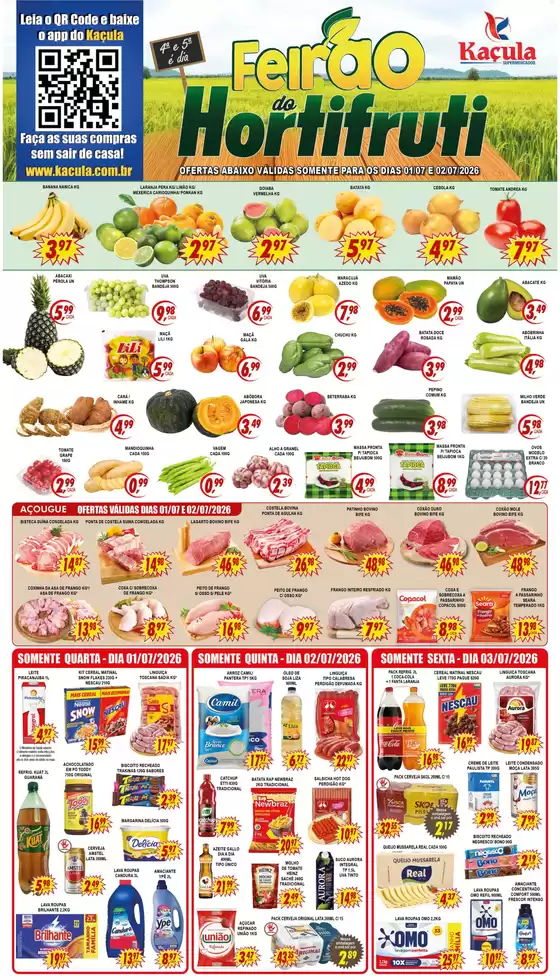 Catálogo Kaçula Supermercados | HORTI FRUTI | 2026-07-01T00:00:00.000Z - 2026-07-03T00:00:00.000Z