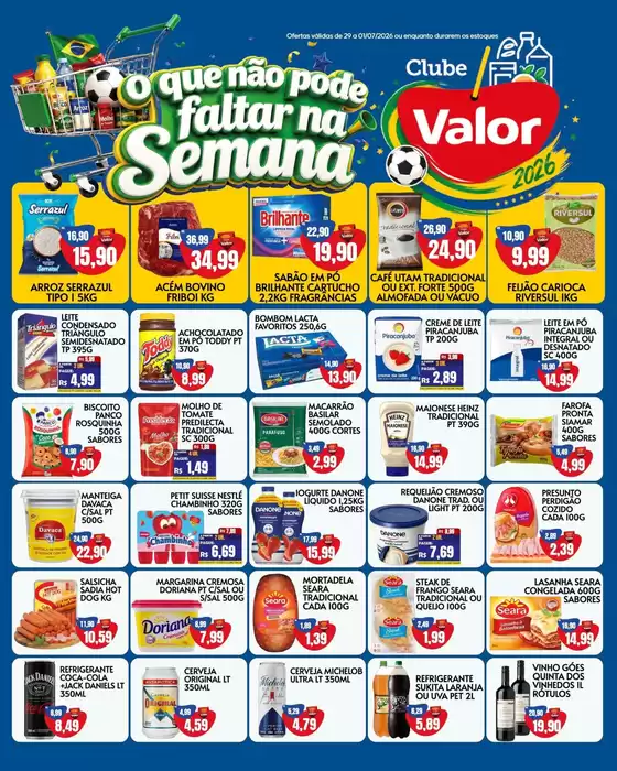 Catálogo Clube Valor | O Que não Pode Faltar na Semana | 2026-07-01T00:00:00.000Z - 2026-07-01T00:00:00.000Z