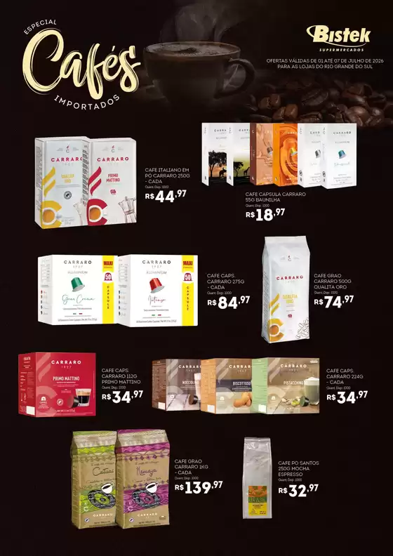 Catálogo Bistek Supermercados | Pechinchas e ofertas atuais | 2026-07-01T00:00:00.000Z - 2026-07-07T00:00:00.000Z