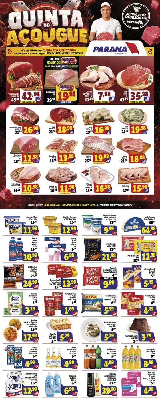 Catálogo Paraná Supermercados | Ofertas e promoções atuais | 2026-07-02T00:00:00.000Z - 2026-07-02T00:00:00.000Z