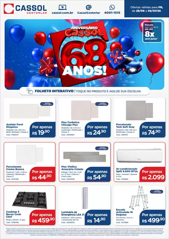 Catálogo Cassol | Ótima oferta para todos os clientes | 2026-06-29T00:00:00.000Z - 2026-07-05T00:00:00.000Z