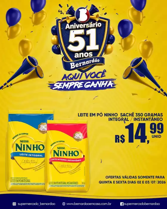 Catálogo Supermercado Bernardão | Encarte Supermercado Bernardão | 2026-07-02T00:00:00.000Z - 2026-07-03T00:00:00.000Z