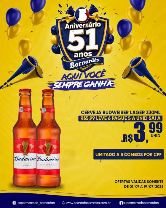 Catálogo Supermercado Bernardão | Ofertas exclusivas e pechinchas | 2026-07-01T00:00:00.000Z - 2026-07-19T00:00:00.000Z
