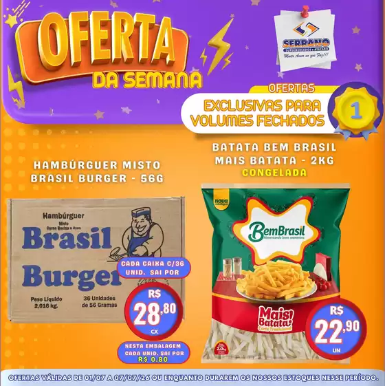 Catálogo Serrano Supermercado | Promoções especiais em andamento | 2026-07-01T00:00:00.000Z - 2026-07-07T00:00:00.000Z