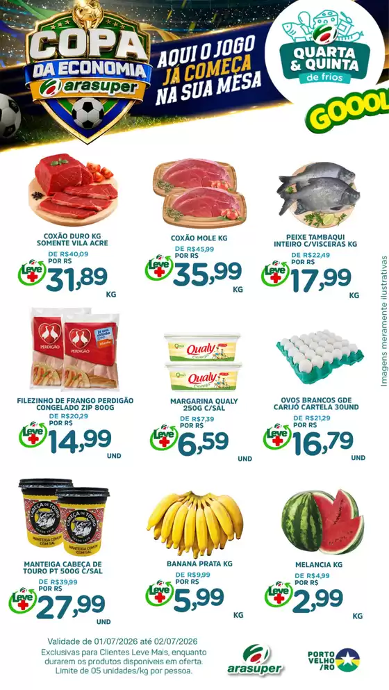 Catálogo Araújo Supermercados | Grandes descontos em produtos selecionados | 2026-07-01T00:00:00.000Z - 2026-07-02T00:00:00.000Z
