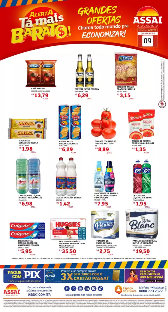 Catálogo Assaí Atacadista | Encarte Assaí Atacadista 46050-74 | 2026-07-02T00:00:00.000Z - 2026-07-09T00:00:00.000Z
