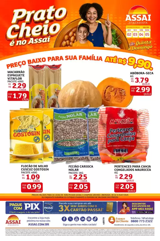 Catálogo Assaí Atacadista | Encarte Assaí Atacadista 48979-779 | 2026-07-02T00:00:00.000Z - 2026-07-05T00:00:00.000Z
