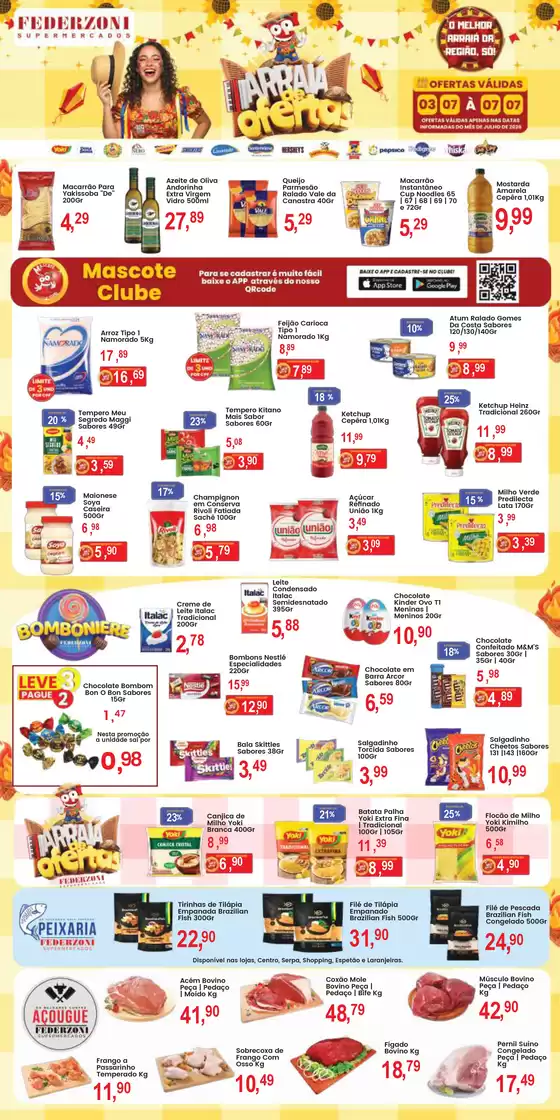 Catálogo Federzoni Supermercados | ARRAIA DO OFERTAS | 2026-07-03T00:00:00.000Z - 2026-07-07T00:00:00.000Z