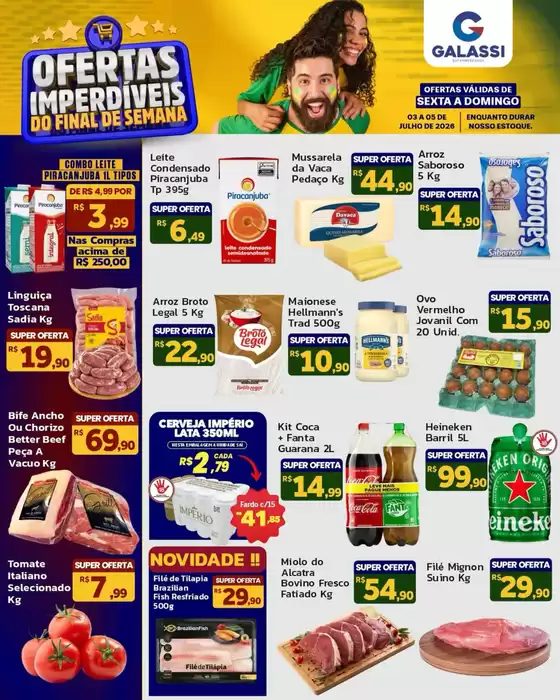 Catálogo Supermercados Galassi | Ofertas Imperdíveis | 2026-07-03T00:00:00.000Z - 2026-07-05T00:00:00.000Z