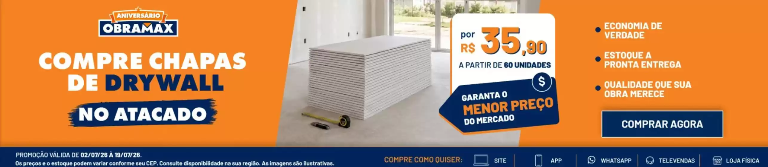 Catálogo Obramax | Ofertas Obramax | 2026-07-03T00:00:00.000Z - 2026-07-19T00:00:00.000Z