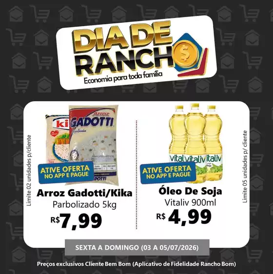 Catálogo Rancho Bom Supermercados | Descontos e promoções | 2026-07-03T00:00:00.000Z - 2026-07-05T00:00:00.000Z