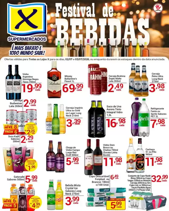 Catálogo X Supermercados | Descubra ofertas atraentes | 2026-07-02T00:00:00.000Z - 2026-07-03T00:00:00.000Z