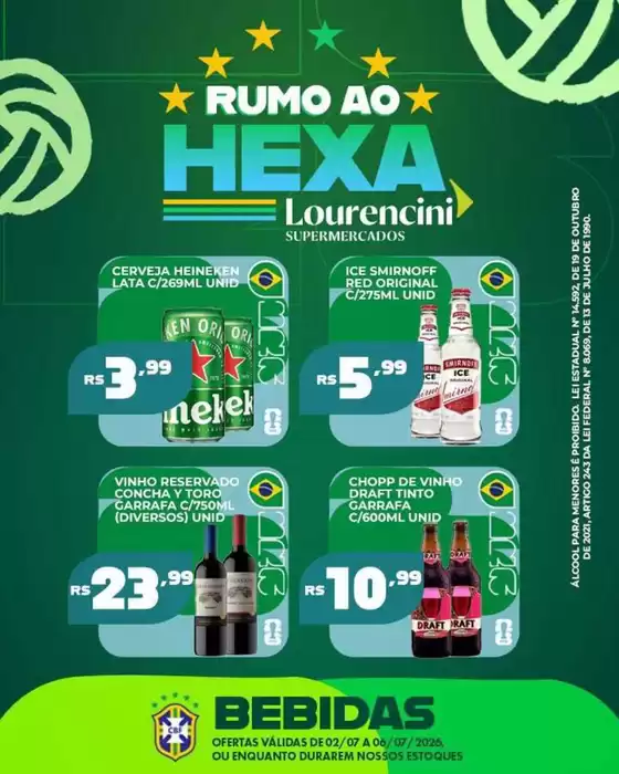 Catálogo Lourencini Supermercados | Ofertas exclusivas e pechinchas | 2026-07-02T00:00:00.000Z - 2026-07-06T00:00:00.000Z
