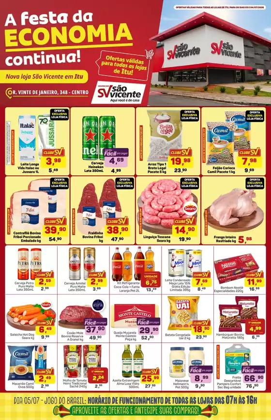 Catálogo Supermercados São Vicente | Ofertas exclusivas | 2026-07-03T00:00:00.000Z - 2026-07-04T00:00:00.000Z