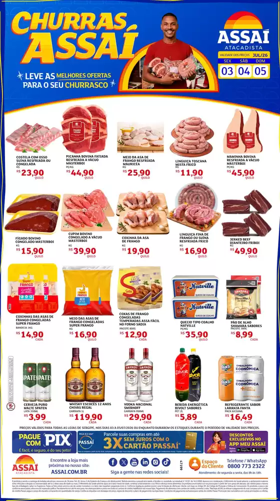 Catálogo Assaí Atacadista | Encarte Assaí Atacadista 48947-859 | 2026-07-03T00:00:00.000Z - 2026-07-05T00:00:00.000Z