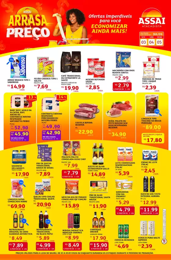 Catálogo Assaí Atacadista | Encarte Assaí Atacadista 49006-970 | 2026-07-03T00:00:00.000Z - 2026-07-05T00:00:00.000Z