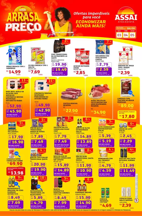 Catálogo Assaí Atacadista | Encarte Assaí Atacadista 49006-972 | 2026-07-03T00:00:00.000Z - 2026-07-05T00:00:00.000Z
