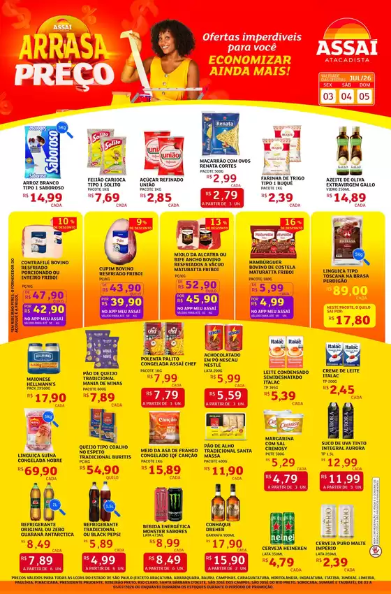 Catálogo Assaí Atacadista | Encarte Assaí Atacadista 48643-963 | 2026-07-03T00:00:00.000Z - 2026-07-05T00:00:00.000Z