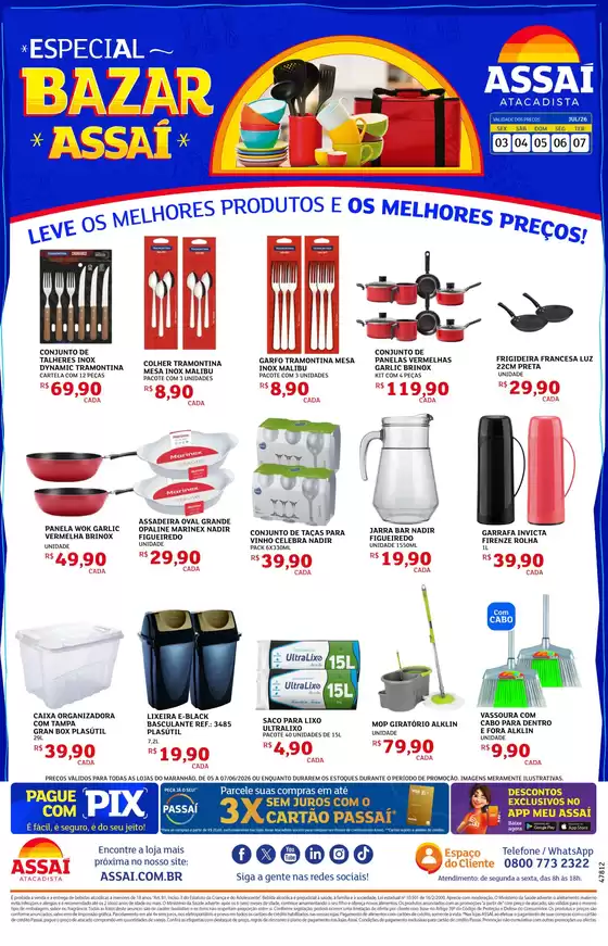 Catálogo Assaí Atacadista | Encarte Assaí Atacadista 48903-357 | 2026-07-03T00:00:00.000Z - 2026-07-07T00:00:00.000Z