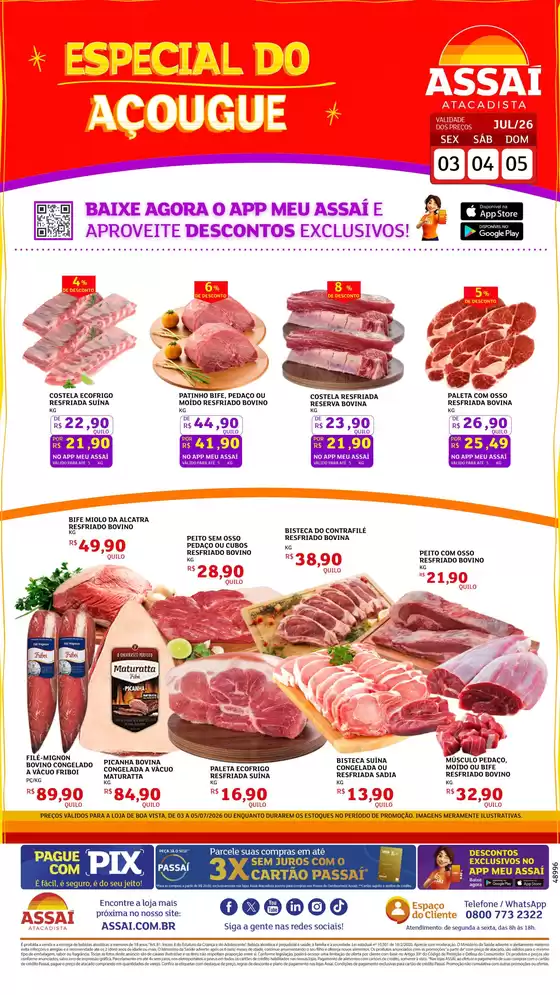 Catálogo Assaí Atacadista | Encarte Assaí Atacadista 48996-73 | 2026-07-03T00:00:00.000Z - 2026-07-05T00:00:00.000Z