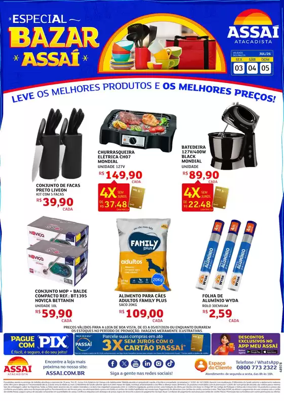 Catálogo Assaí Atacadista | Encarte Assaí Atacadista 48978-73 | 2026-07-03T00:00:00.000Z - 2026-07-05T00:00:00.000Z