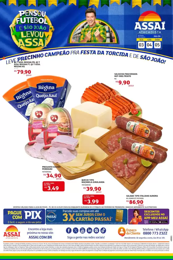 Catálogo Assaí Atacadista | Encarte Assaí Atacadista 48901-531 | 2026-07-03T00:00:00.000Z - 2026-07-05T00:00:00.000Z