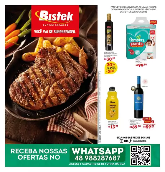 Catálogo Bistek Supermercados | Ampla seleção de ofertas | 2026-07-01T00:00:00.000Z - 2026-07-14T00:00:00.000Z