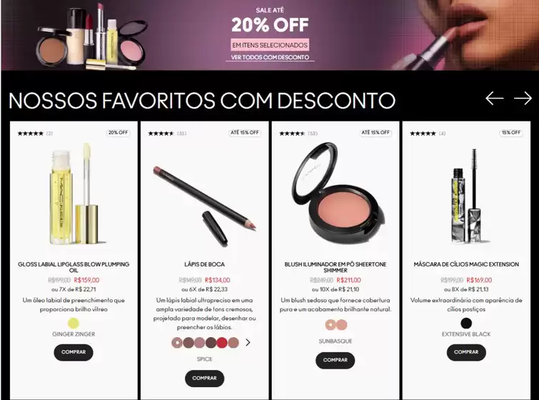 Catálogo MAC Cosmetics | Sale até 20% off ! | 2026-07-06T00:00:00.000Z - 2026-07-24T00:00:00.000Z