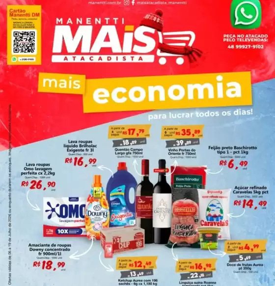 Catálogo Supermercados Manentti | mais Economia | 2026-07-06T00:00:00.000Z - 2026-07-19T00:00:00.000Z