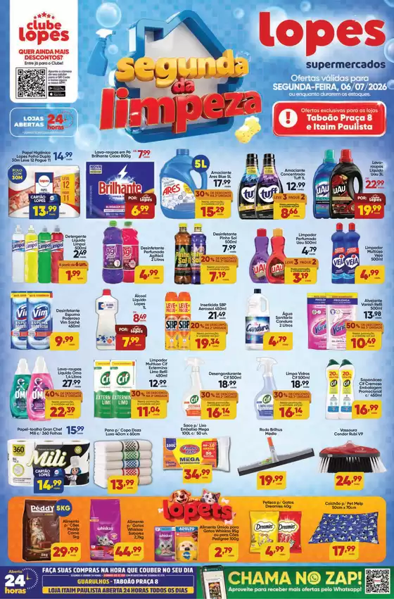 Catálogo Lopes Supermercados | SEGUNDA DA LIMPEZA - | 2026-07-06T00:00:00.000Z - 2026-07-06T00:00:00.000Z