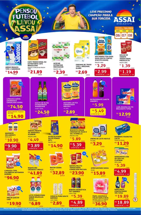 Catálogo Assaí Atacadista | Encarte Assaí Atacadista 49071-974 | 2026-07-06T00:00:00.000Z - 2026-07-08T00:00:00.000Z
