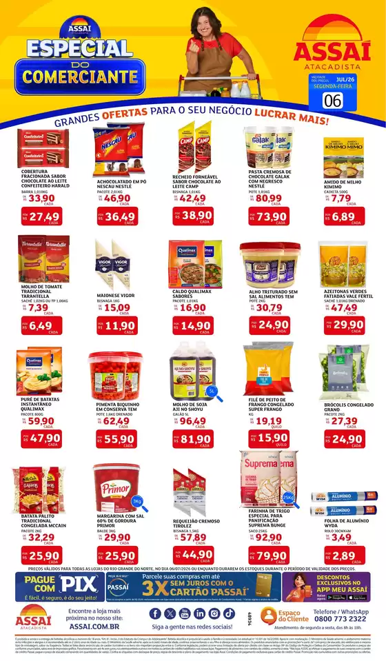 Catálogo Assaí Atacadista | Encarte Assaí Atacadista 48934-564 | 2026-07-06T00:00:00.000Z - 2026-07-06T00:00:00.000Z
