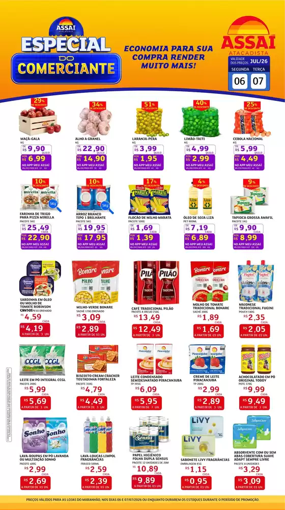 Catálogo Assaí Atacadista | Encarte Assaí Atacadista 48898-357 | 2026-07-06T00:00:00.000Z - 2026-07-07T00:00:00.000Z