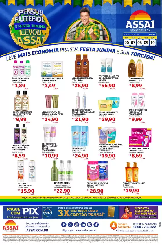 Catálogo Assaí Atacadista | Encarte Assaí Atacadista 48950-442 | 2026-07-06T00:00:00.000Z - 2026-07-10T00:00:00.000Z