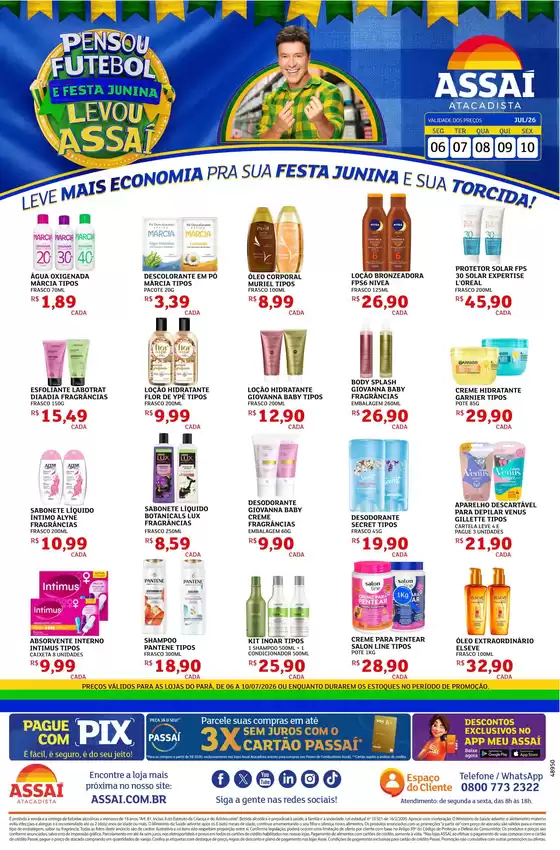 Catálogo Assaí Atacadista | Encarte Assaí Atacadista 48950-576 | 2026-07-06T00:00:00.000Z - 2026-07-10T00:00:00.000Z